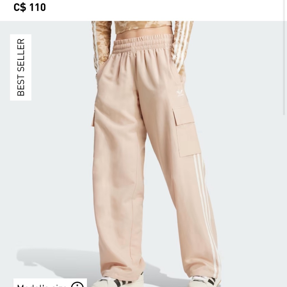 Adidas cargo pants beige brand new with tags xs